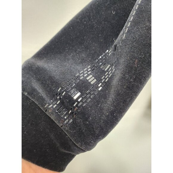 St. John Sport Womens Black Velvet Jacket Size Small Sequined Full Zip Collared - Picture 8 of 9